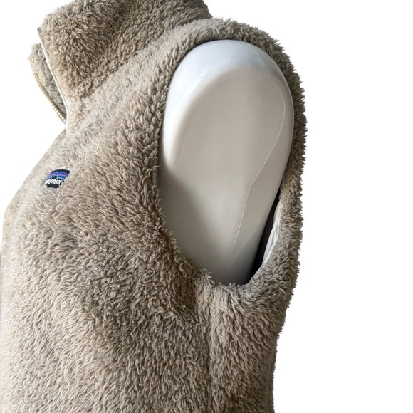 Patagonia Los Gatos Fuzzy Vest El Cap Khaki Sherpa Furry, Sz Lg - Picture 12 of 16